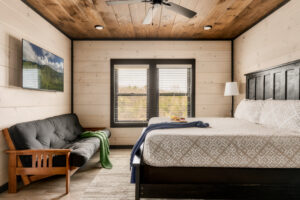 Bedroom 2 (Sleeps 2) with Futon and TV