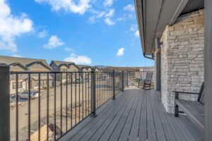 Upper Deck with Rocking Chairs & Mountain View