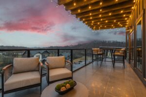 Private Deck with Lounge Seating & Views