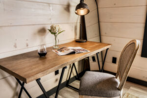 Workstation , Full Size Mirror and Walk-In Closet In King Suite