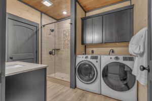 Bathroom with Full Laundry Setup
