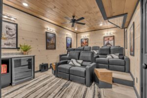 Private Theater with Recliners & Surround Sound