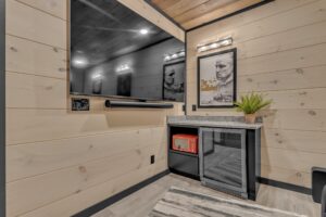 Entertainment Corner with Beverage Cooler