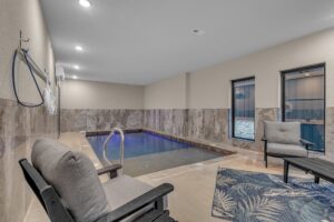 Heated Indoor Pool with Seating Area