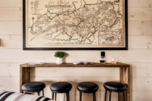 Bar Seating For Four with Smoky Mountains Map
